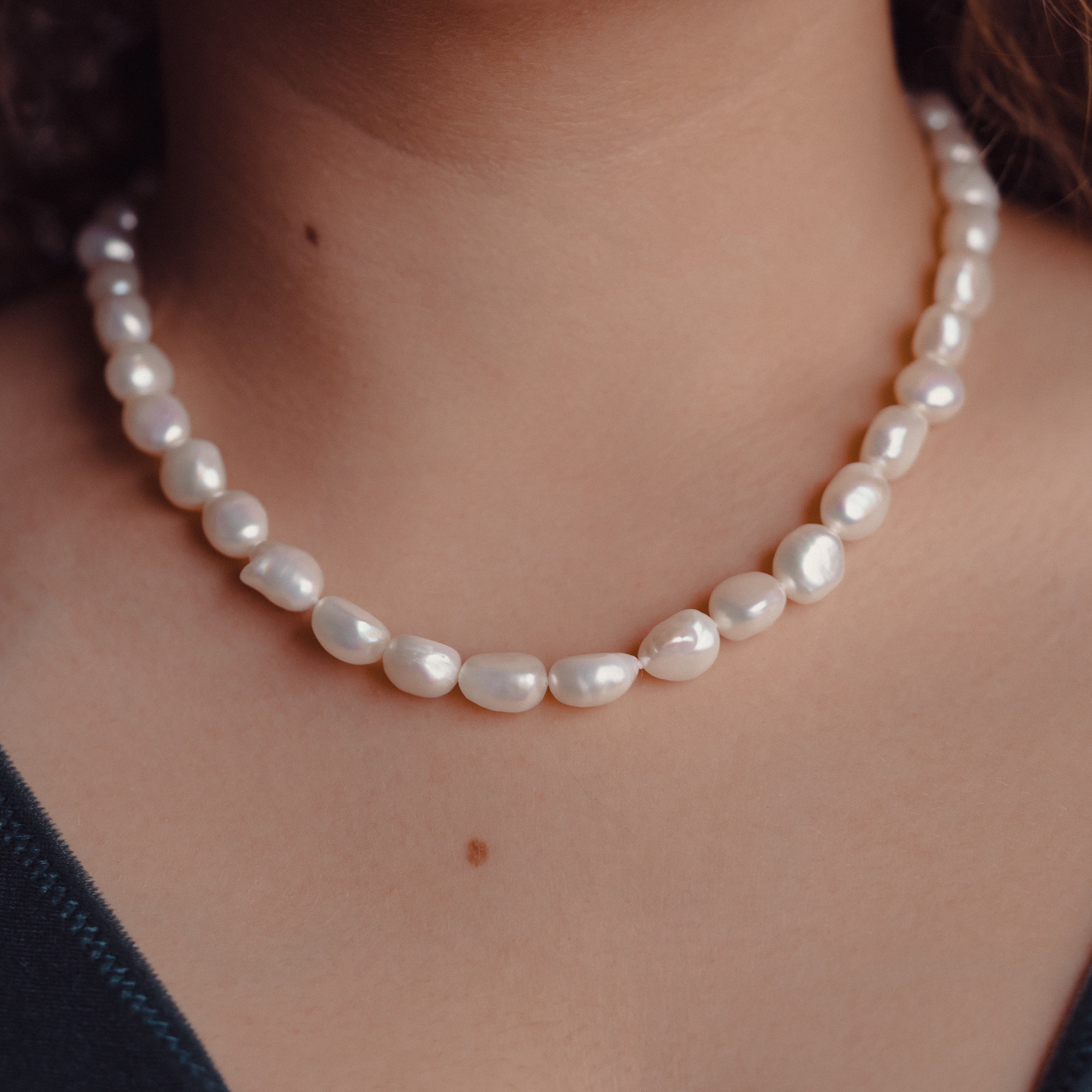 Baroque Cultured Pearl Necklace, Bracelet and Earrings Set