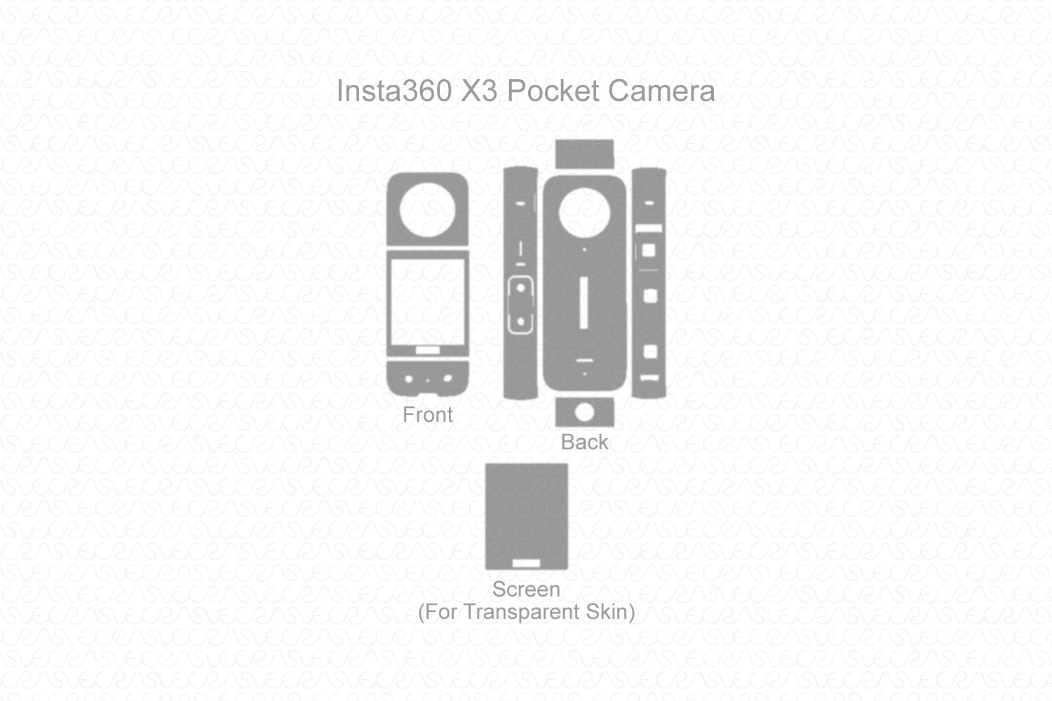 Insta360 X3 Pocket Camera Skin Template Vector 2022