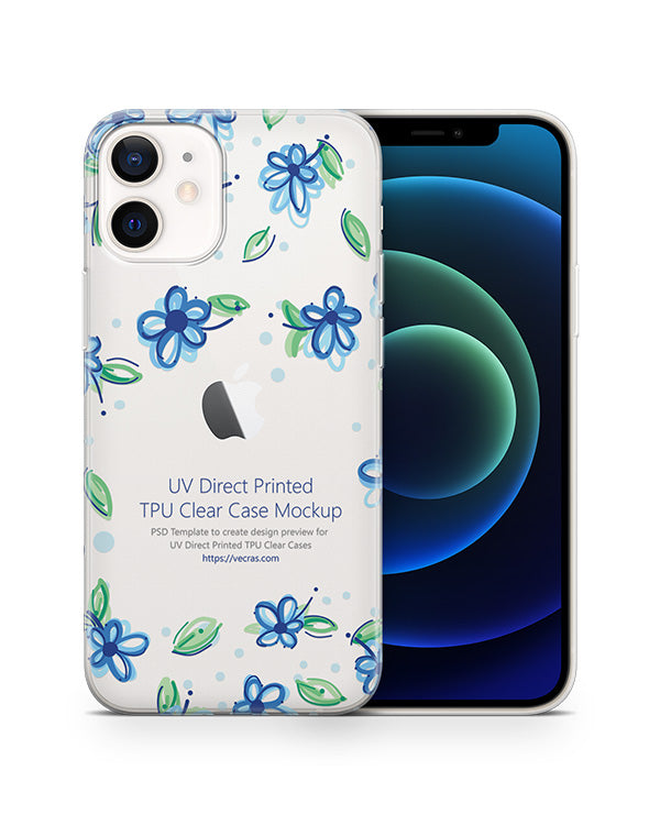 Download iPhone 12 Mini (2020) TPU Clear Case Mockup - VecRas