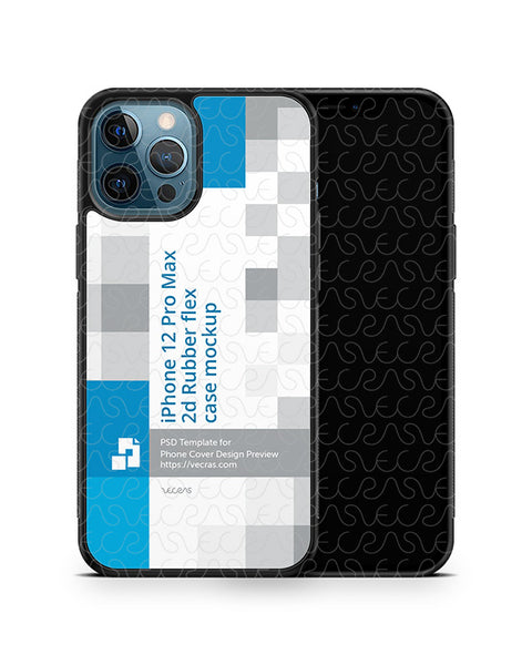 Download iPhone 12 Pro Max (2020) 2d Rubber Flex Case Design Mockup ...