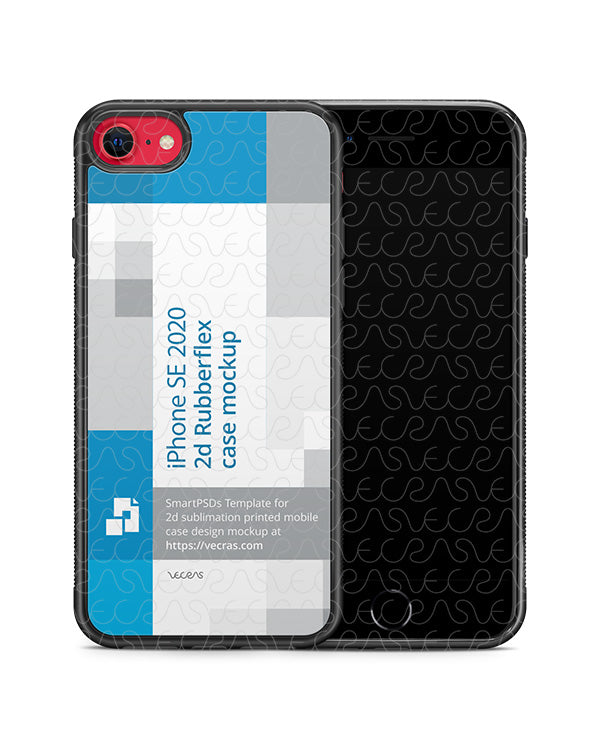 Download Iphone Se 2020 2d Rubber Flex Case Design Mockup Vecras