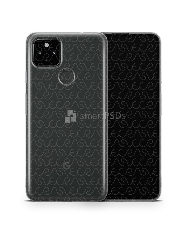 Download Google Pixel 4a 5G (2020) TPU Clear Case Mockup - VecRas