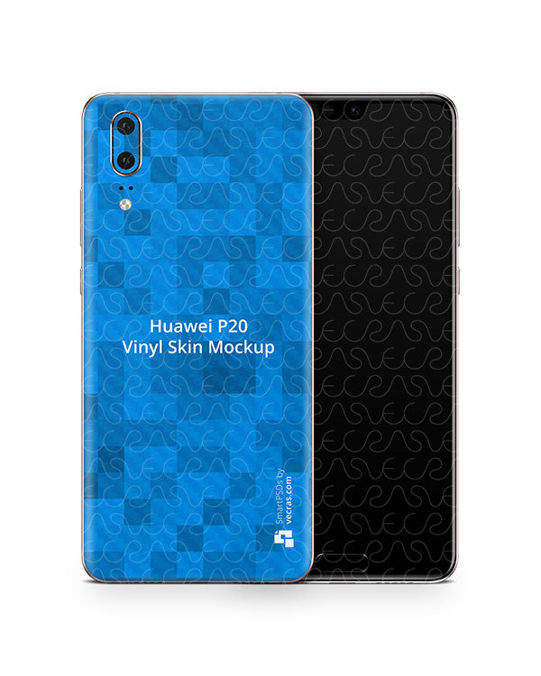 Huawei P20 Vinyl Skin Design Mockup 2018 - VecRas