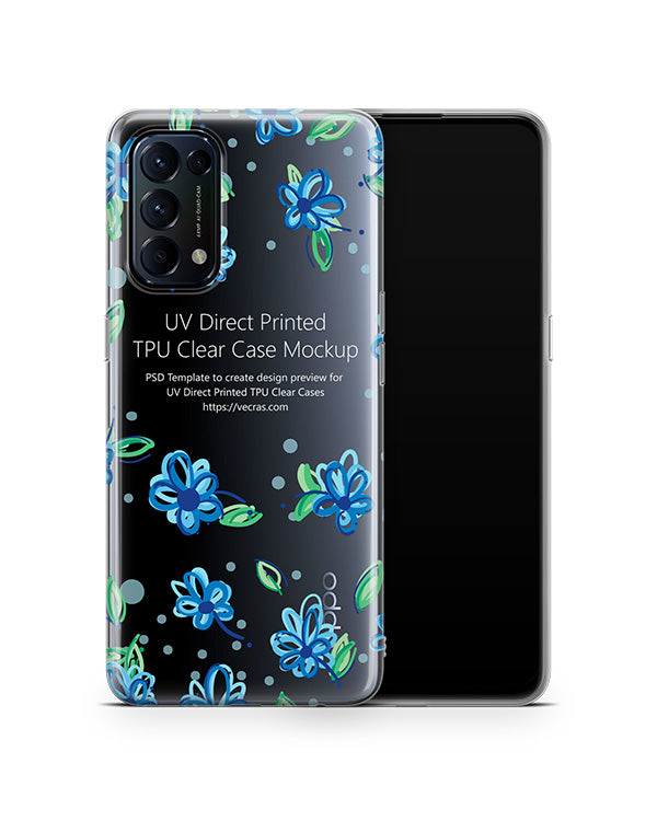 Download Oppo Find X3 Lite (2021) TPU Clear Case Mockup - VecRas