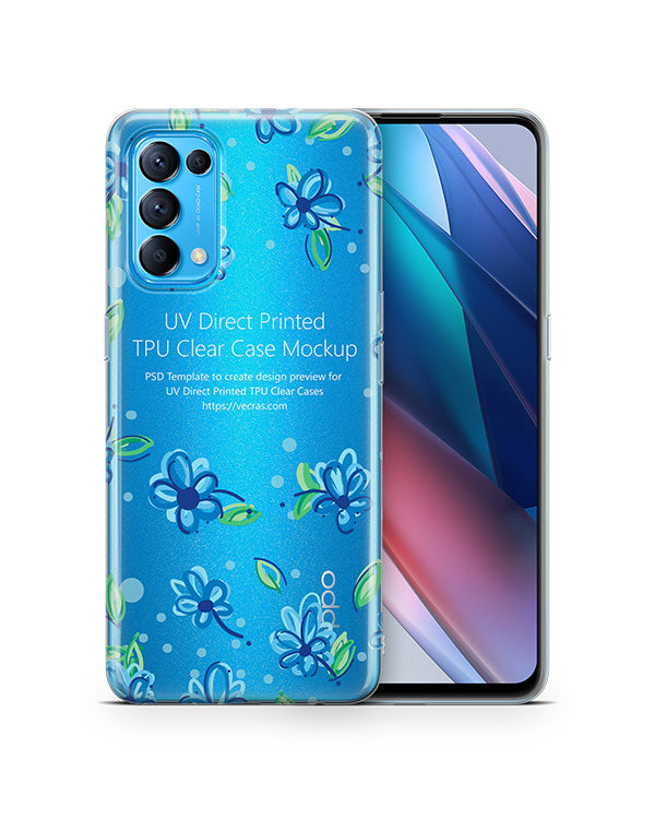 Download Oppo Find X3 Lite (2021) TPU Clear Case Mockup - VecRas