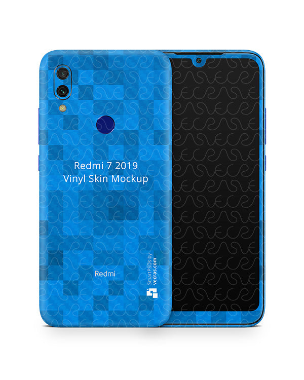 Download Xiaomi Redmi 7 Vinyl Skin Design Mockup 2019 - VecRas