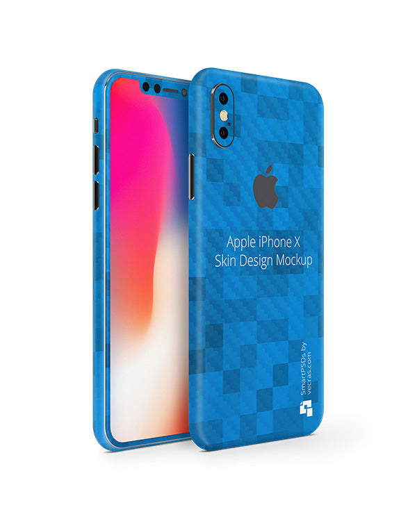 Apple Iphone X Vinyl Skin Design Mockup 17 4 Views Vecras