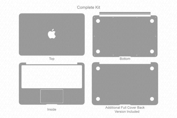 MacBook Air 11" (2011) Skin Template Cut File - VecRas