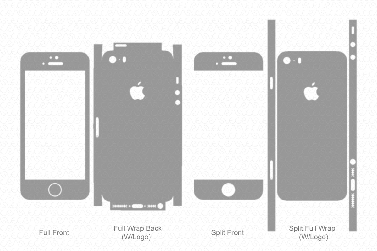 Afwijking een kopje Allemaal iPhone 5S & SE (2013-2016) Skin Template Vector — VecRas