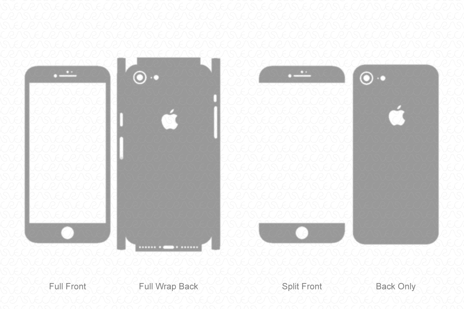 Iphone 8 17 Skin Template Vector Vecras