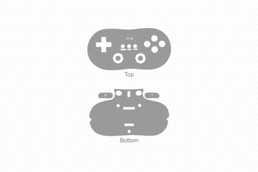 Nintendo Wii Classic Controller 06 Vector Cut File Template Vecras