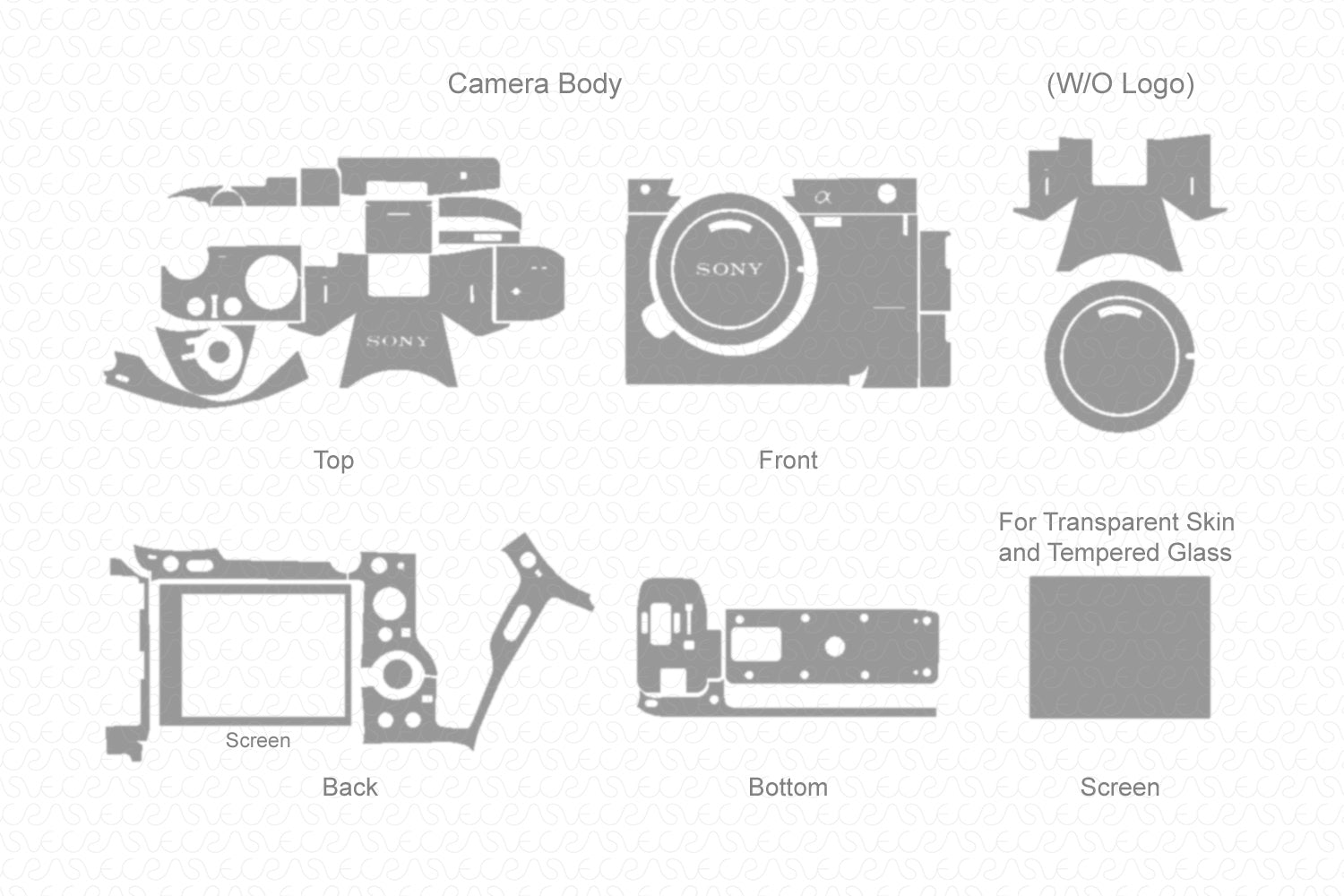 Sony Alpha A7 III Mirrorless Digital Camera (2018) Skin Vector Templat