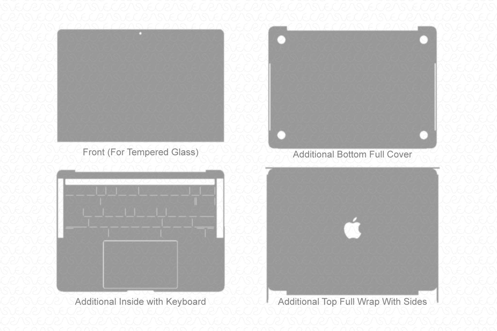 Download MacBook Pro 13" TouchBar (2018) Skin Template Cut File - VecRas