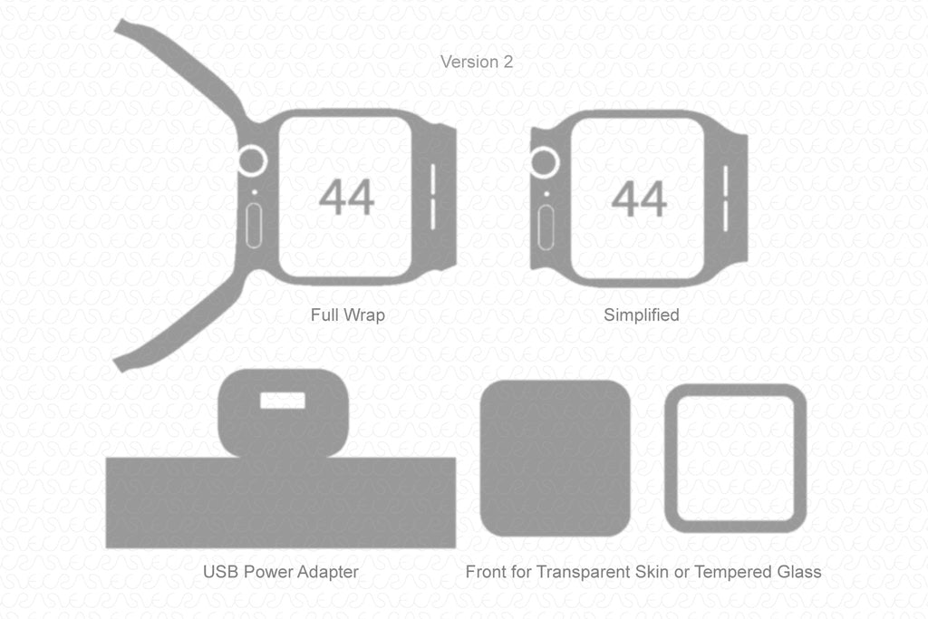 Apple Watch 44mm Series 4 (2018) Skin Cutting Template VecRas