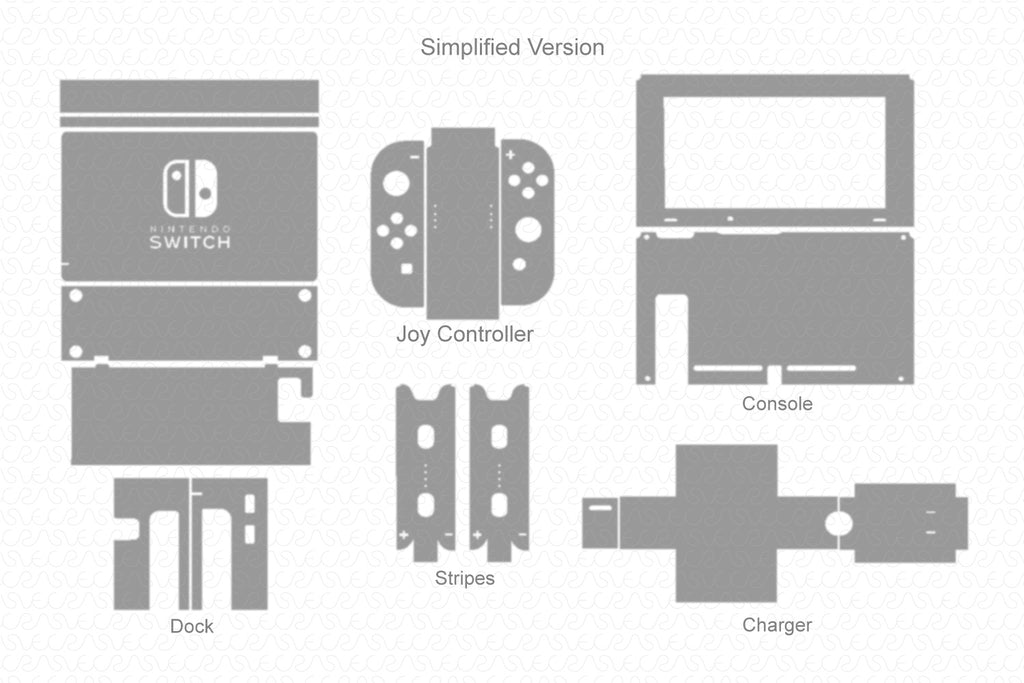 Nintendo Switch Gaming Bundle (2017) Vector Cut File Template VecRas