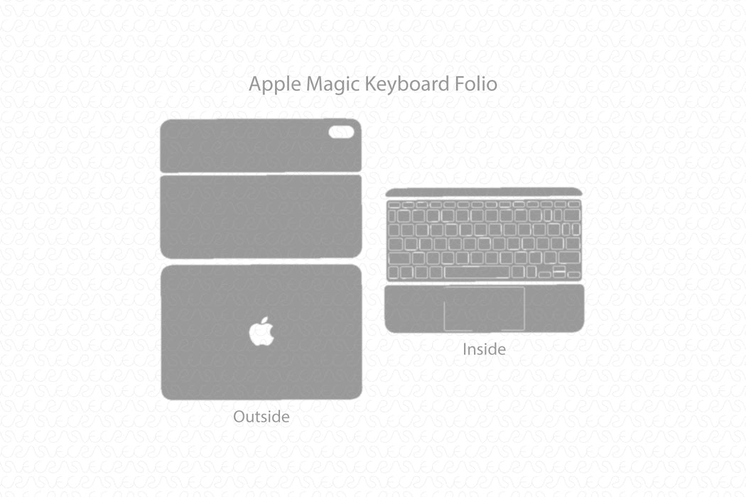 Apple Magic Keyboard Folio Skin Template Vector 2022 — VecRas