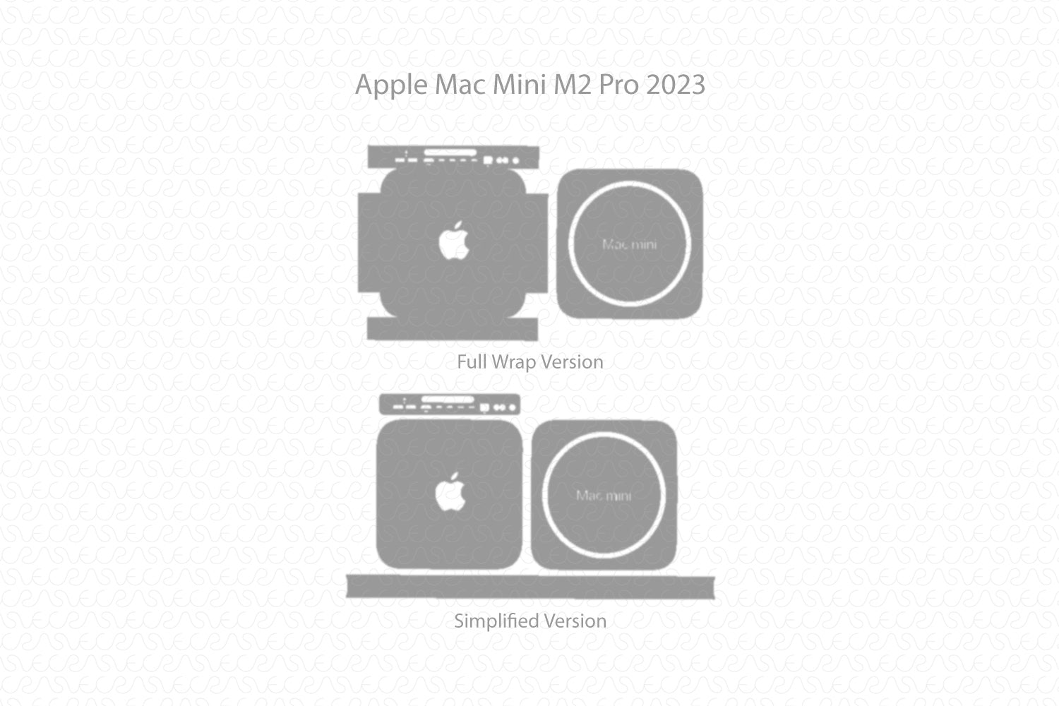 Mac Mini M2-M2 Pro Skin Template Vector 2023