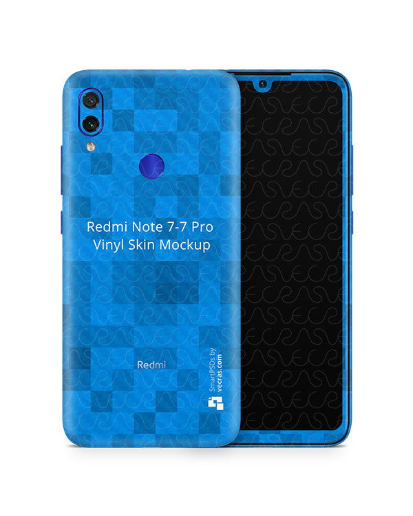 Download Redmi Note 7 Pro Vinyl Skin Design Mockup 2019 - VecRas