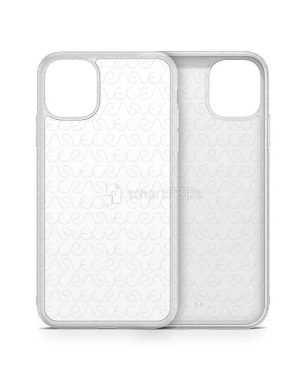 Download iPhone 11 (2019) 2d Frosted Rubber Flex Case Design Mockup ...