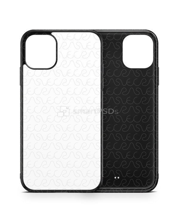 Download iPhone 11 (2019) 2d Rubber Flex Case Design Mockup - VecRas