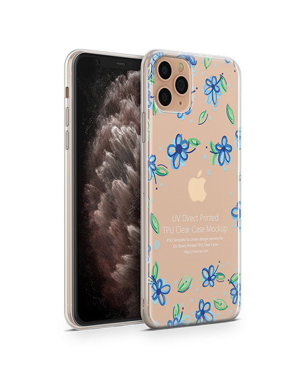 Download iPhone 11 Pro Max (2019) TPU Clear Case Mockup (Angled ...