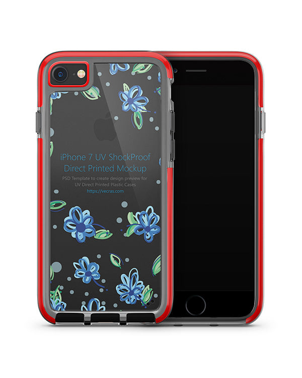 Download Apple iPhone 7 UV Shockproof Hybrid Case Mockup 2016 - VecRas