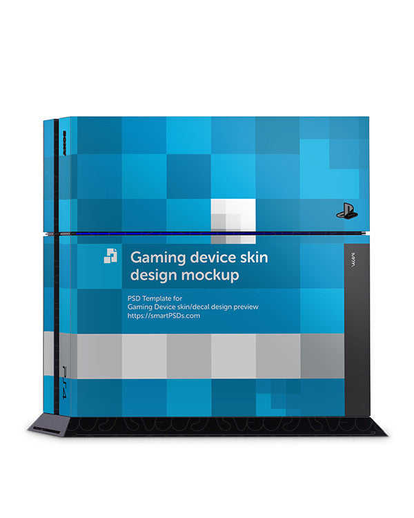 Sony PS4 Console Skin Design Template Combo 3 Views - VecRas
