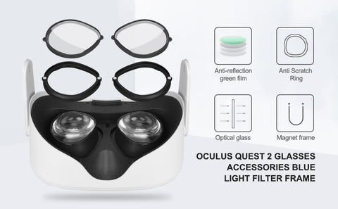 Meta Oculus Quest 2 Prescription Lenses with Blue Light Blocking Filter