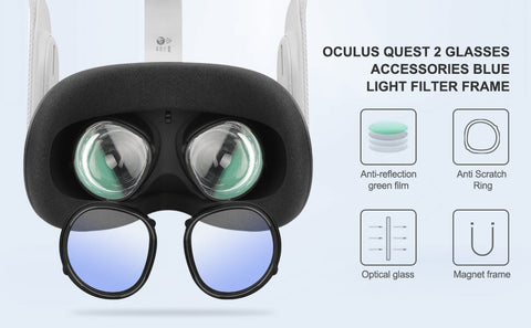 Meta Oculus Quest 2 Prescription Lenses with Blue Light Blocking Filter