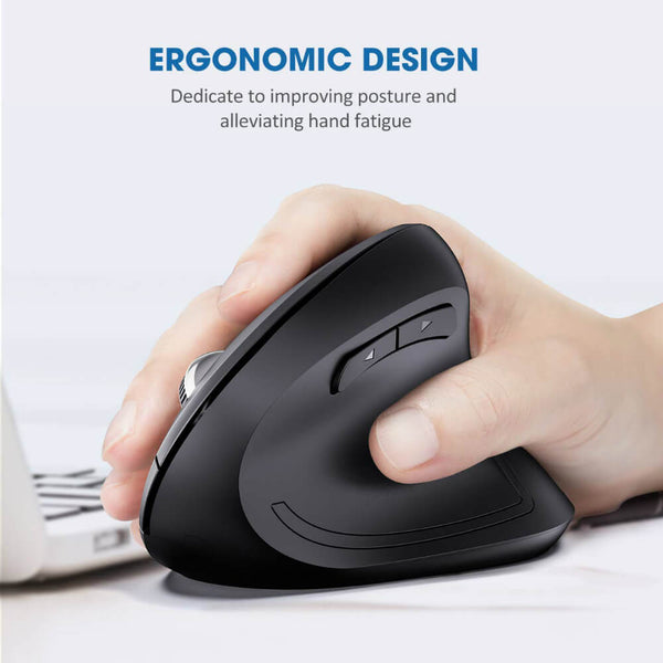 Wireless Right-Handed Vertical Ergonomic Mouse | Teddith - UK