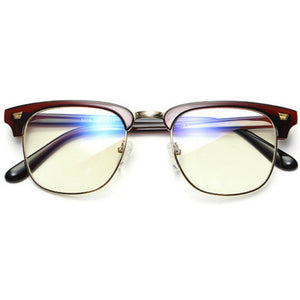 Blue Light Glasses For Computer Anti Glare Half Frame Clubmaster Teddith Us