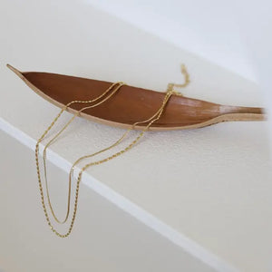 Basic Double Chain Necklace - Pearls & Lace