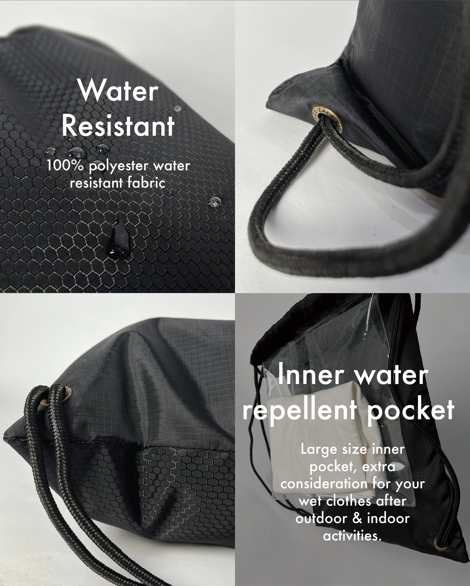 100 Waterproof Nylon Drawstring Backpack