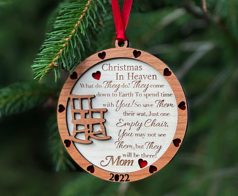 christmas in heaven custom ornament