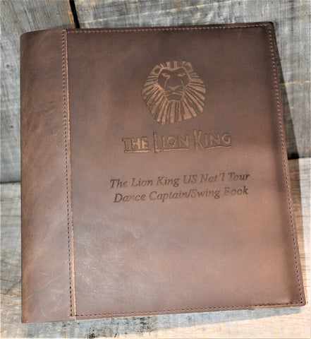 custom leather binder the lion king
