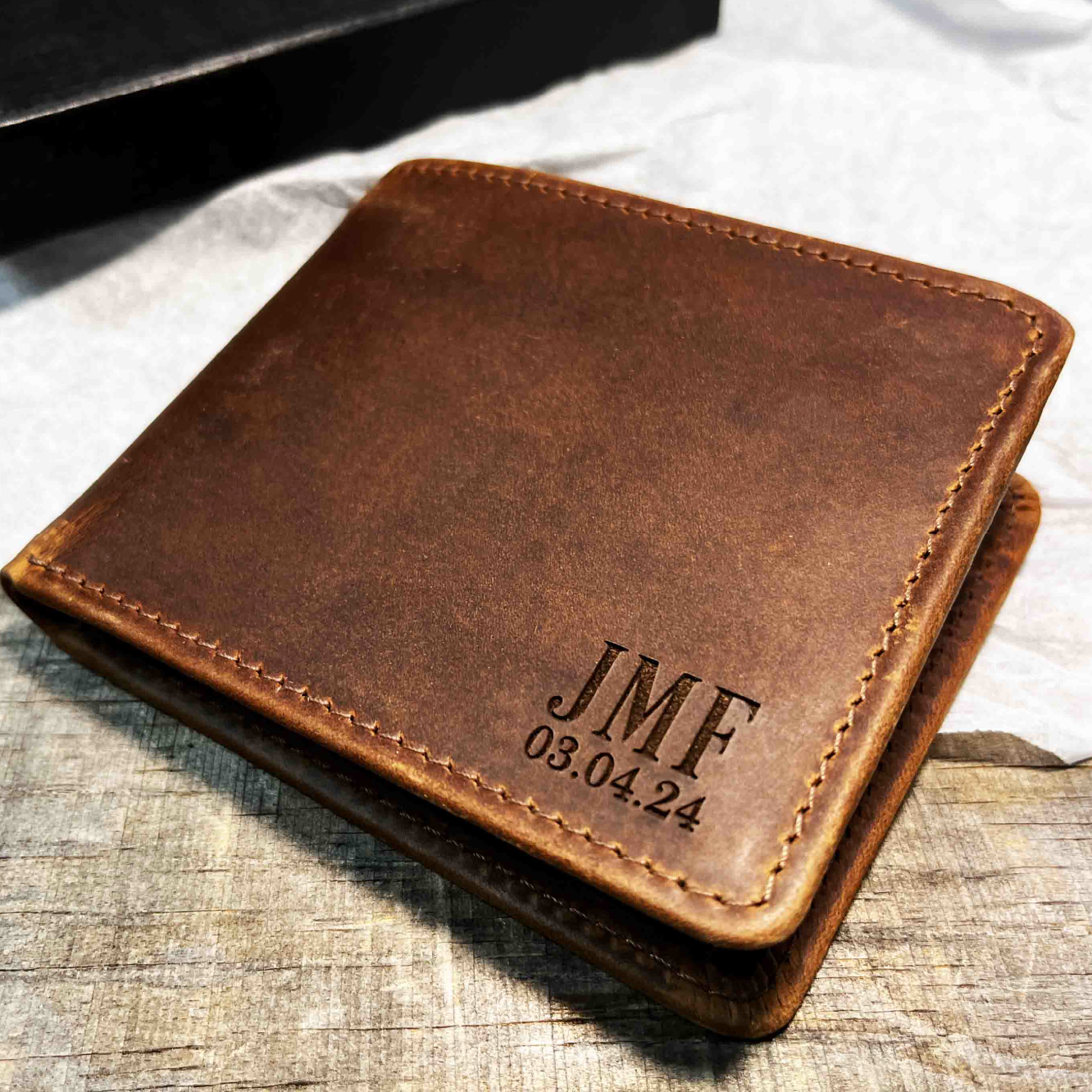 Custom Engraved Leather Wallet