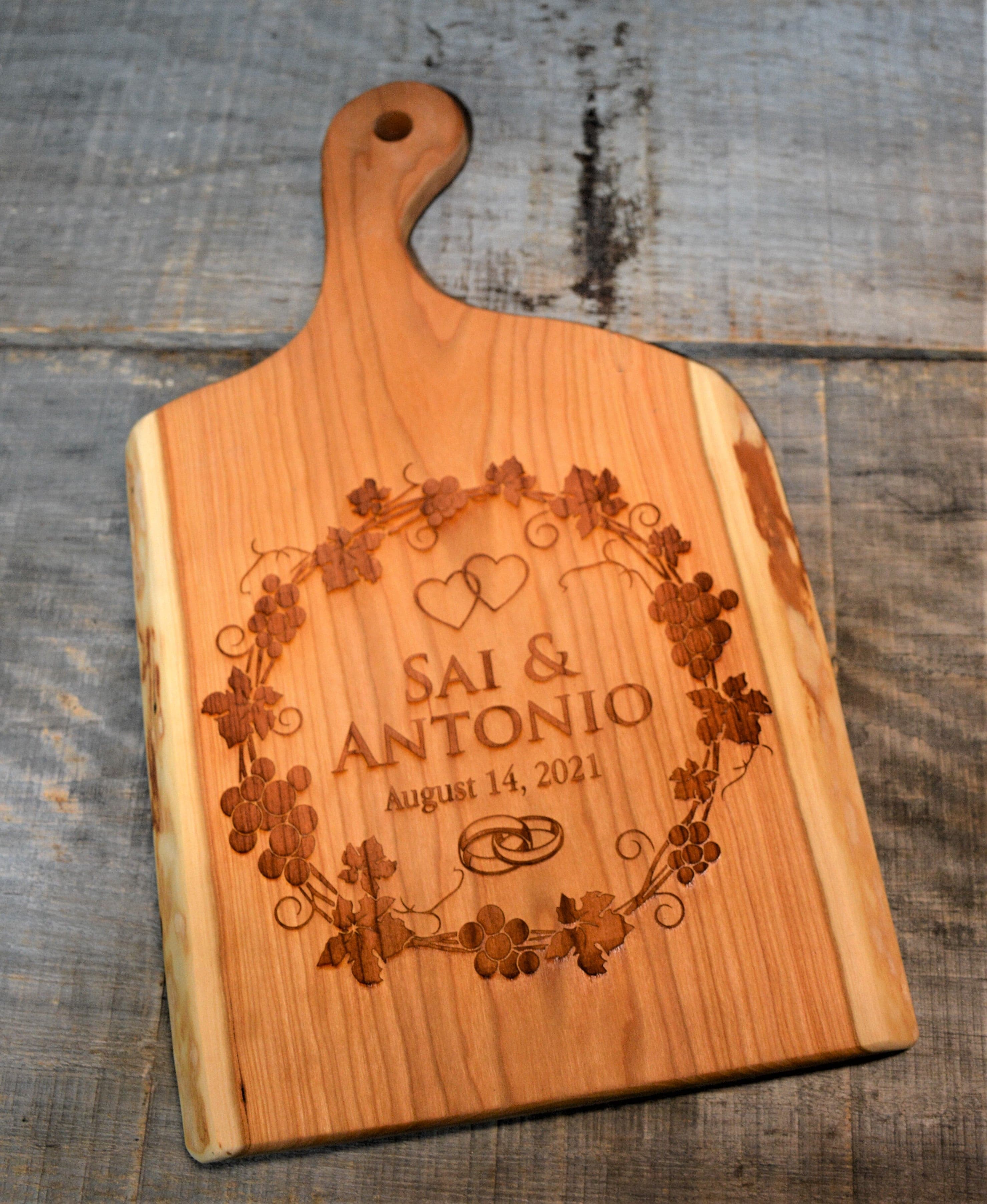 Artisan Solid Wood Cuttingserving Board Design 5 Memories Made Custom 