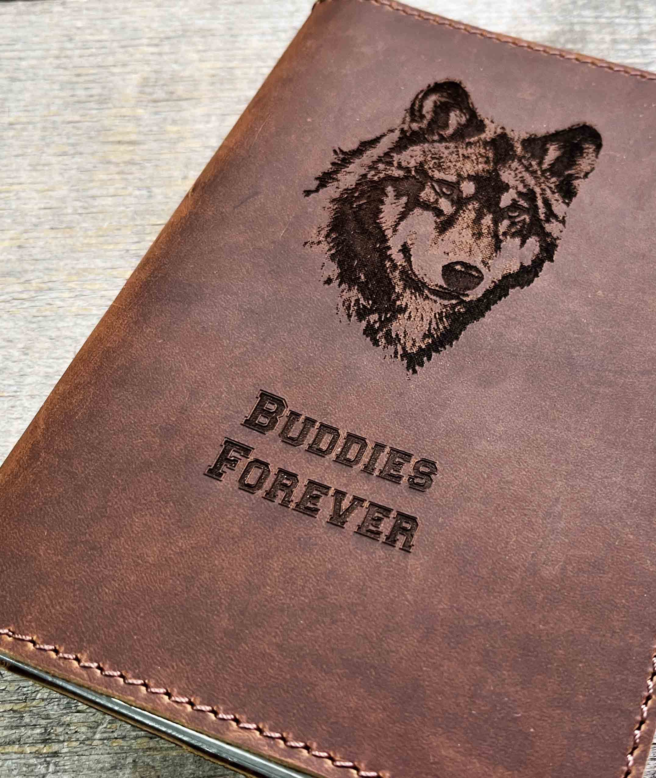 custom leather photo album