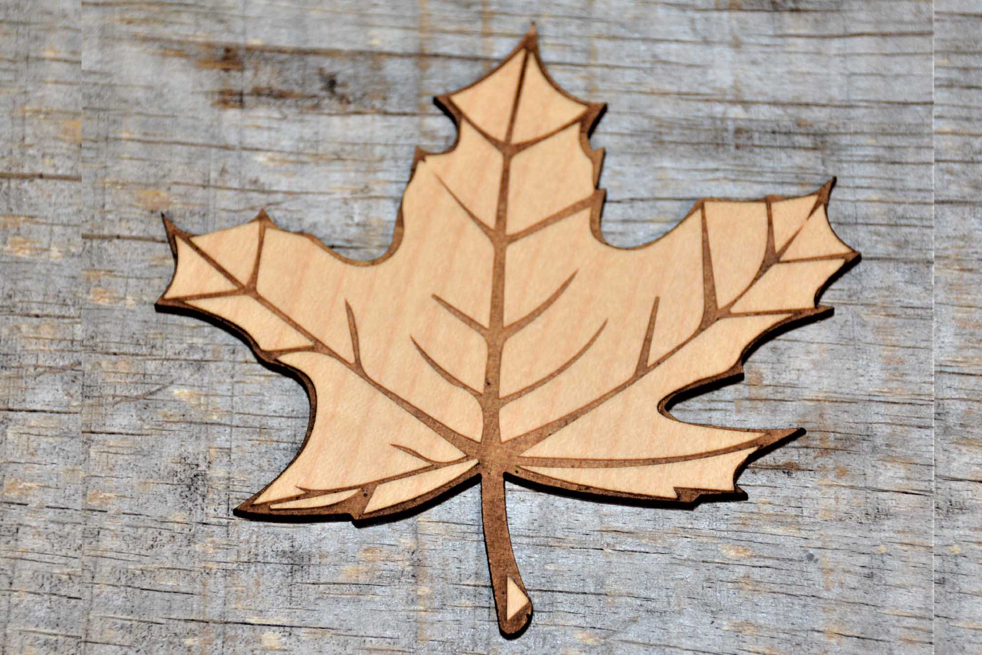 custom wooden maple leaf blank