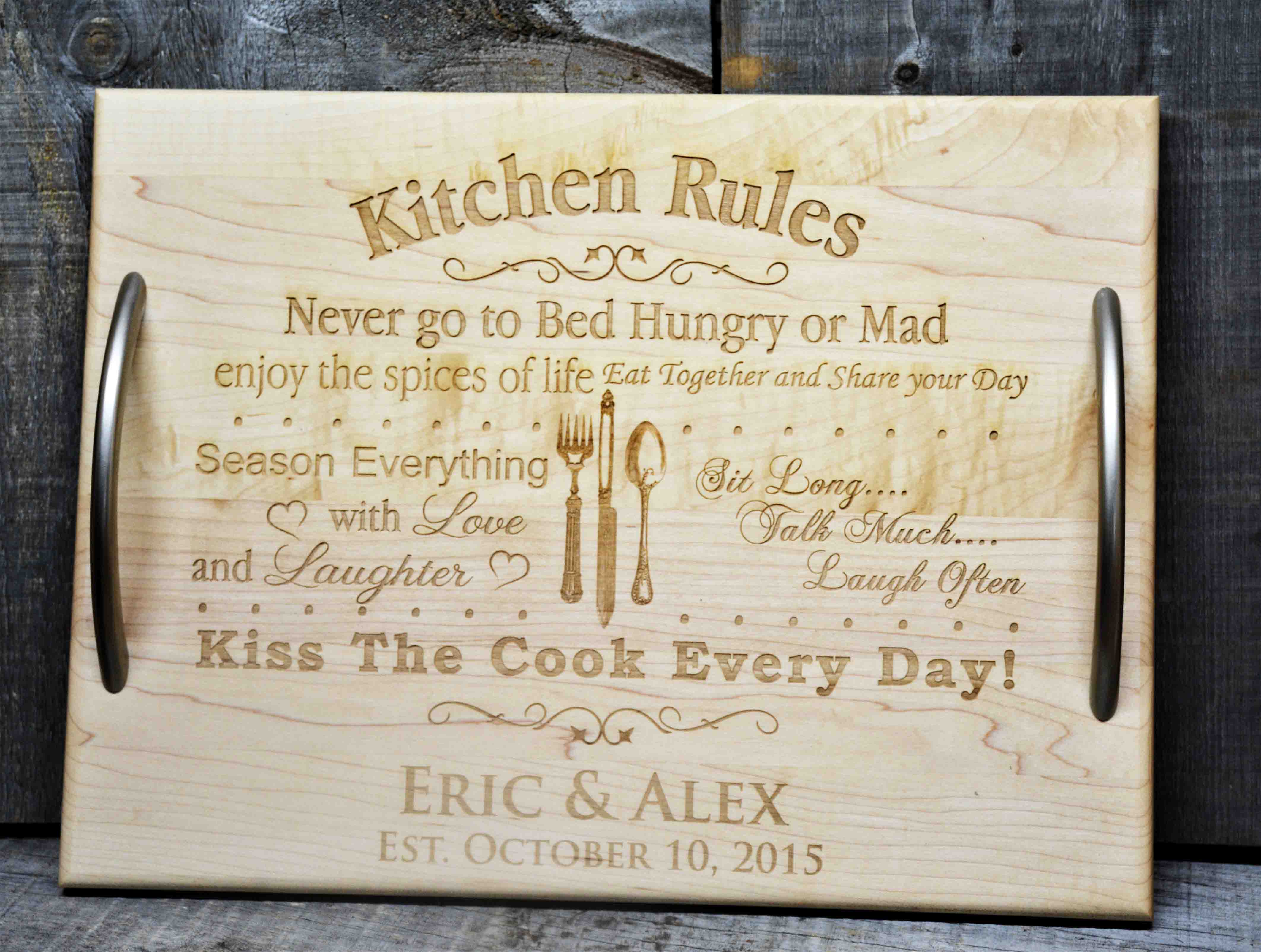 custom engraved serving trays