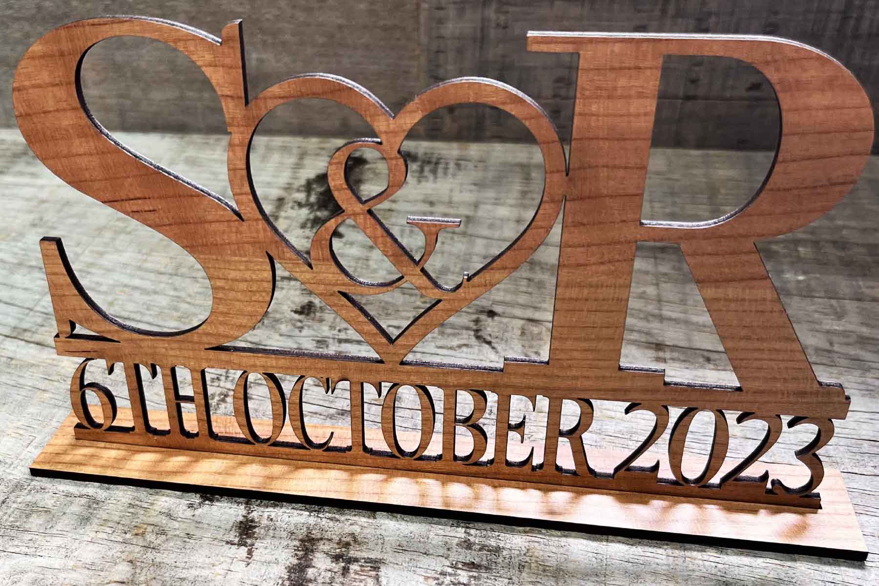 laser cut and engraved wooden signs