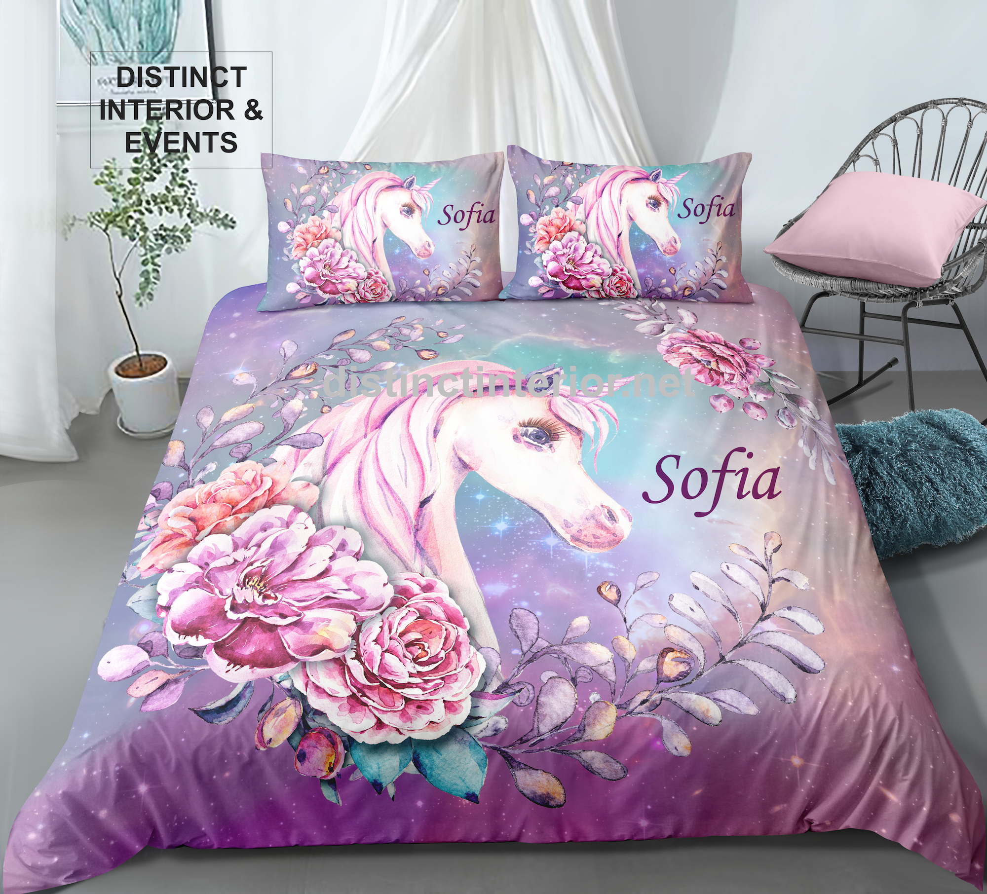 galaxy unicorn bedding