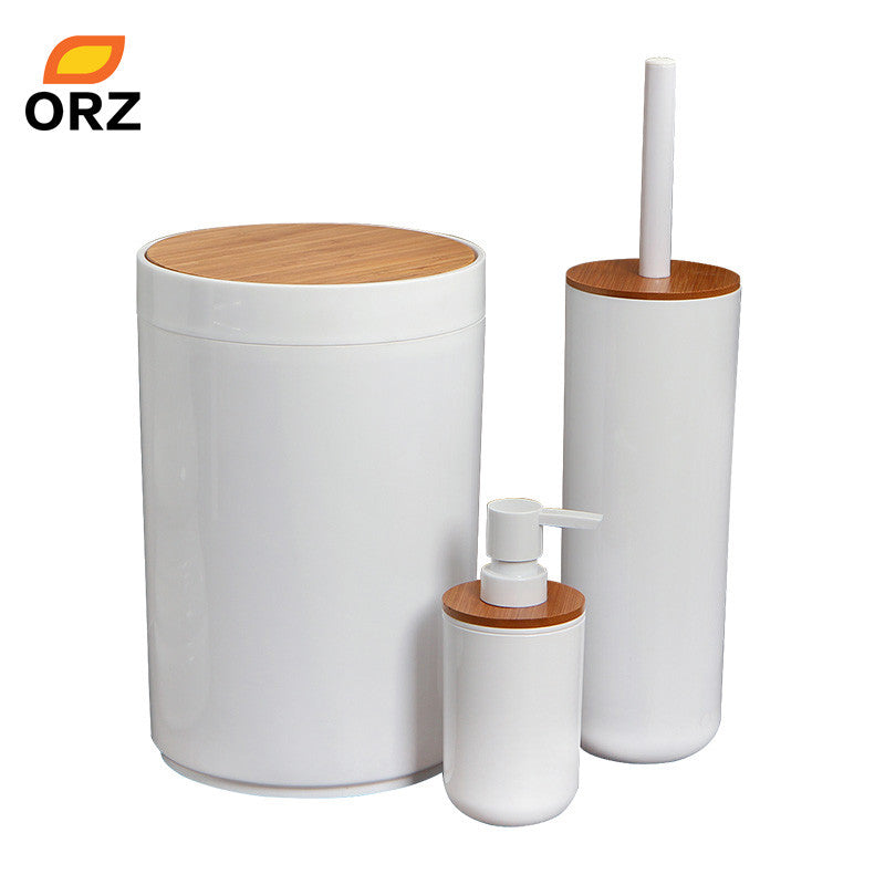 bathroom bin and toilet brush set