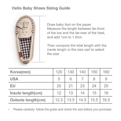 Oello Baby Size Chart