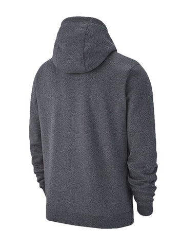 grey nike hoodie with white logo
