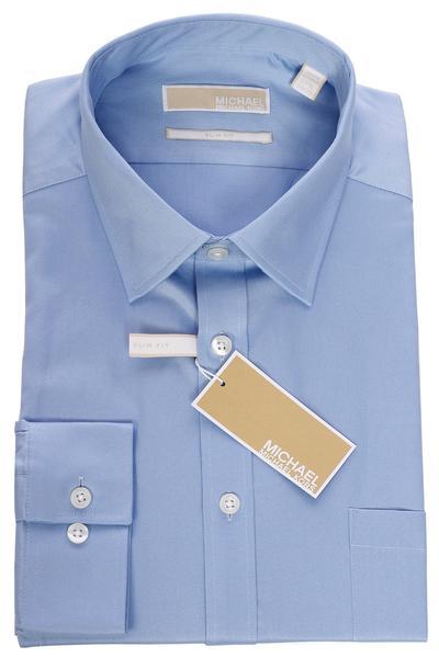 Michael Kors Men`s Slim Fit Button Down Cotton Dress Shirt - 35S0708-B