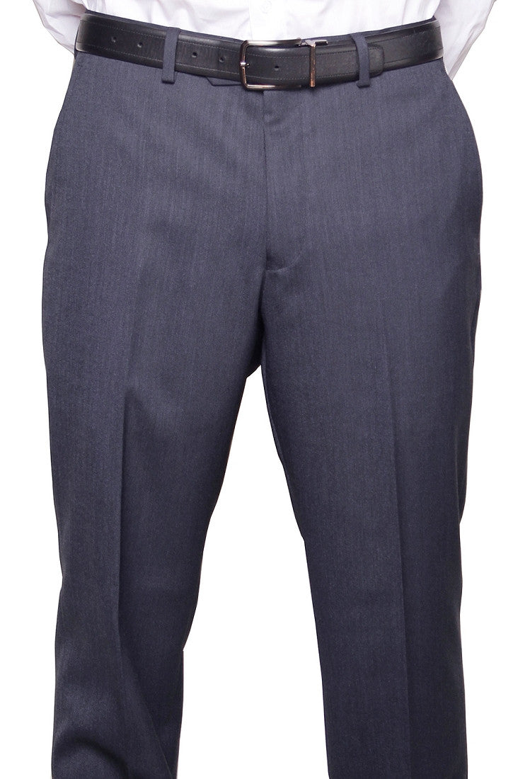 Michael Kors Men's Solid Black Non Pleated Regular Fit Dress Pants - X