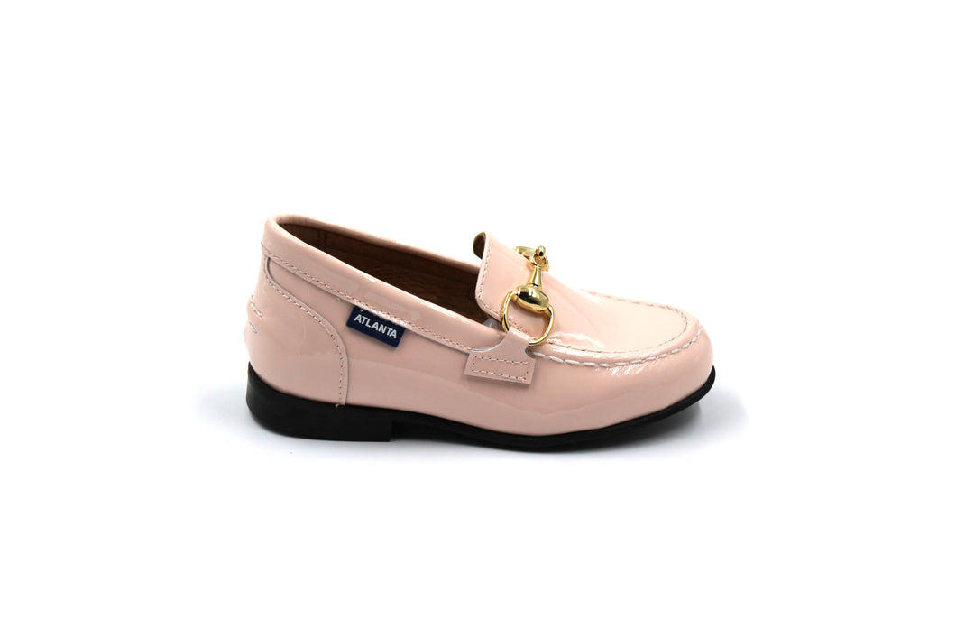 pink patent loafers