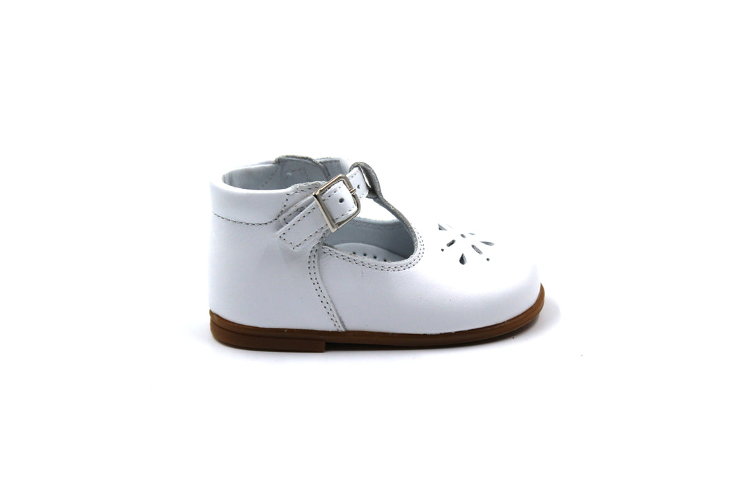 white t strap shoes