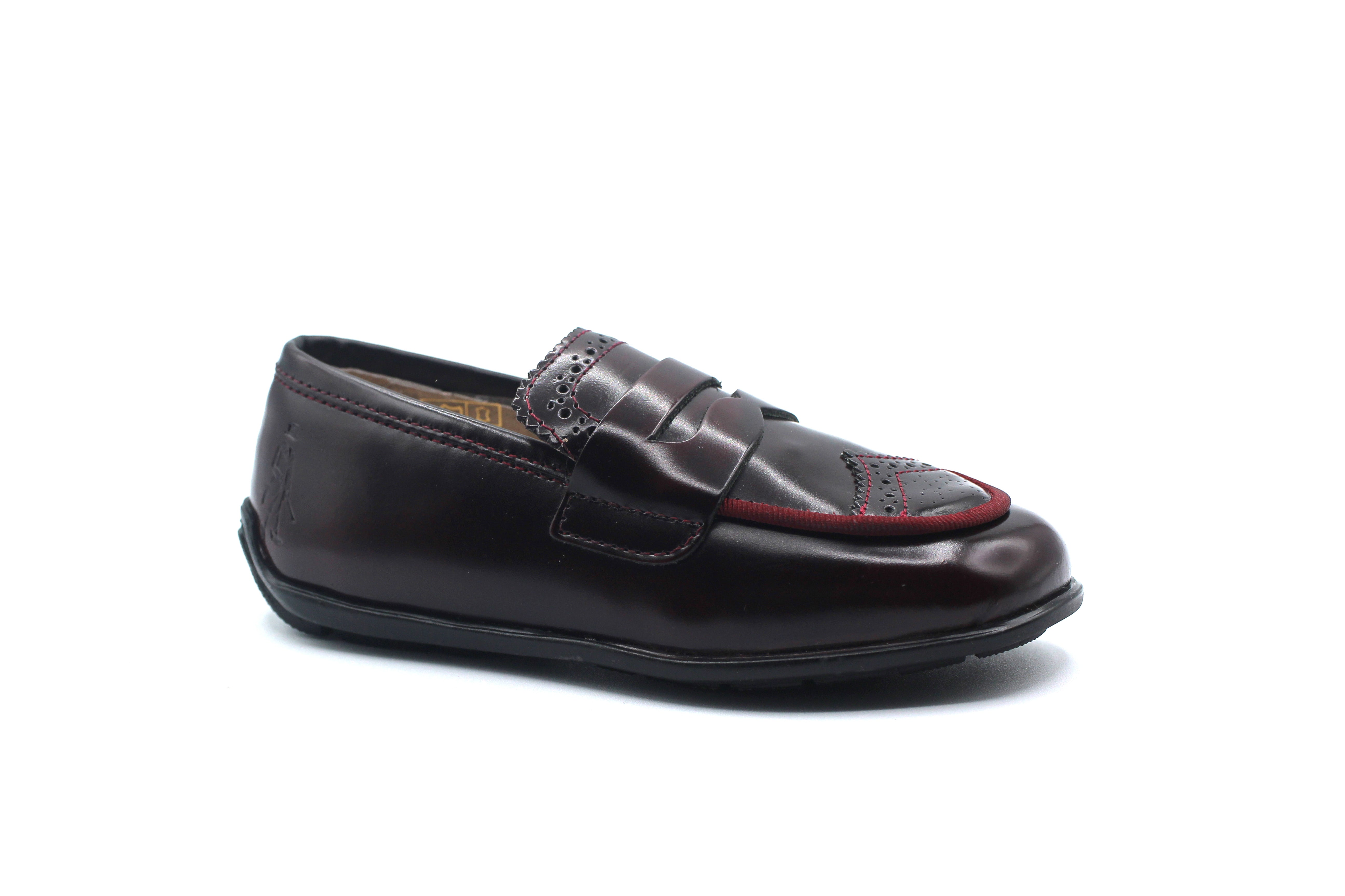 Don Louis Burgundy Patented Leather Wingtip Penny Loafer – HAL Shoes